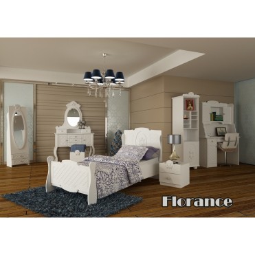 سرویس تخت و کمد نوجوان مدل فلورانس